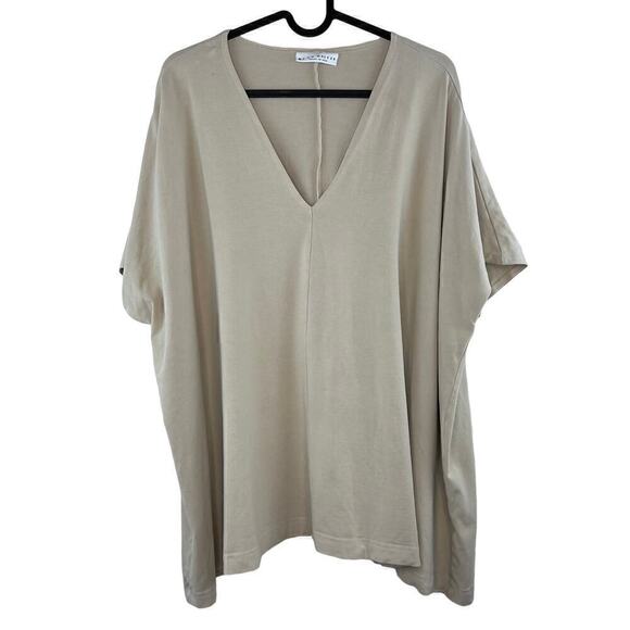 Bryn Walker Bamboo Organic Cotton Beige Oversized Lagenlook Tunic Size Small - Picture 1 of 7
